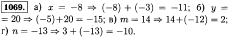 Угадайте корень уравнения и выполните проверку x + (-3) = -11; -5 +..., Задача 12774, Математика