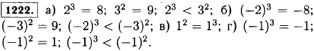 Сравните 2^3 и 3^2; (-2)^3 и (-3)^2; 1^3 и..., Задача 12929, Математика