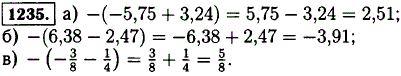 Найдите значение выражения -(-5,75 + 3,24); -(6..., Задача 12948, Математика