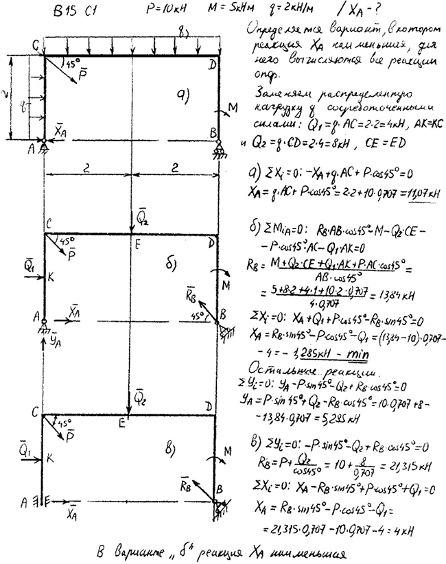 Яблонский задание C1..., Задача 14016, Теоретическая механика
