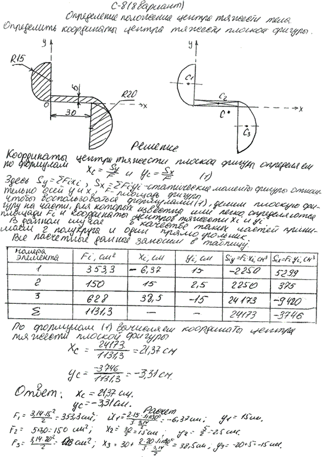 Яблонский задание С8..., Задача 14233, Теоретическая механика