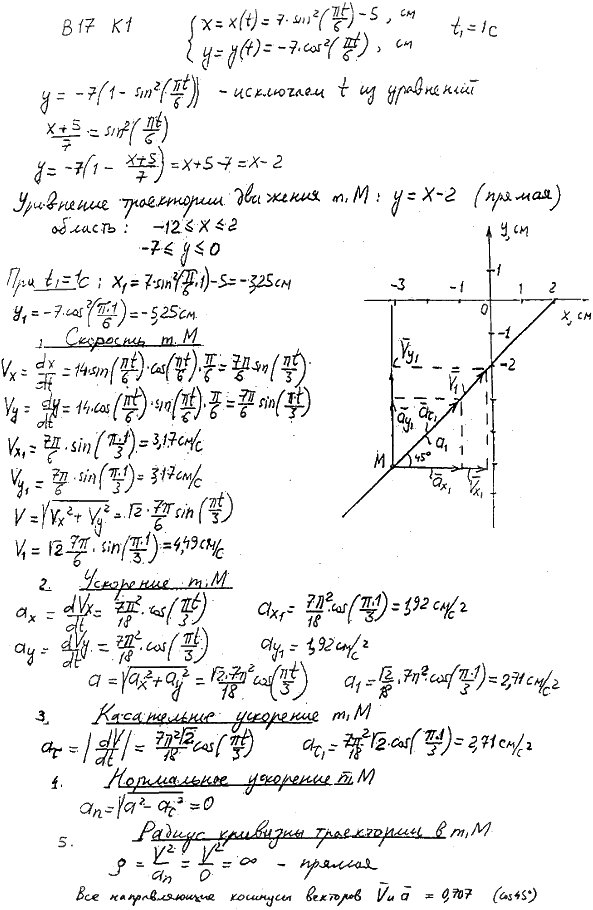 Яблонский задание К1..., Задача 14307, Теоретическая механика