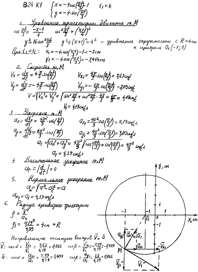 Яблонский задание К1..., Задача 14314, Теоретическая механика