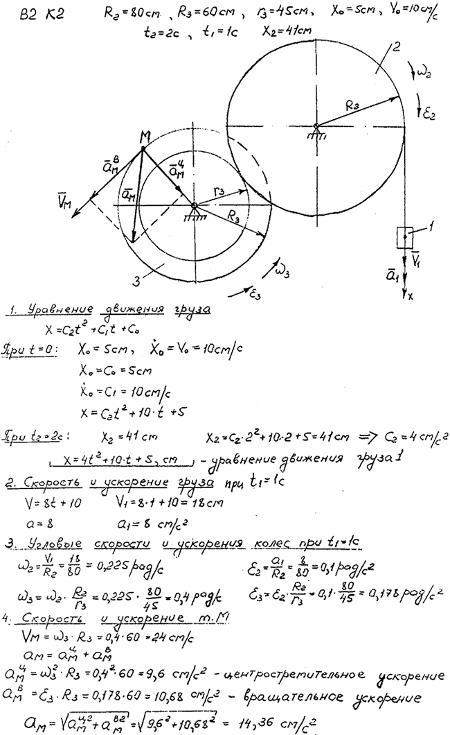 Яблонский задание К2..., Задача 14324, Теоретическая механика