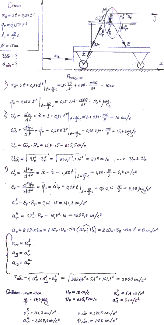 Яблонский задание К7..., Задача 14488, Теоретическая механика