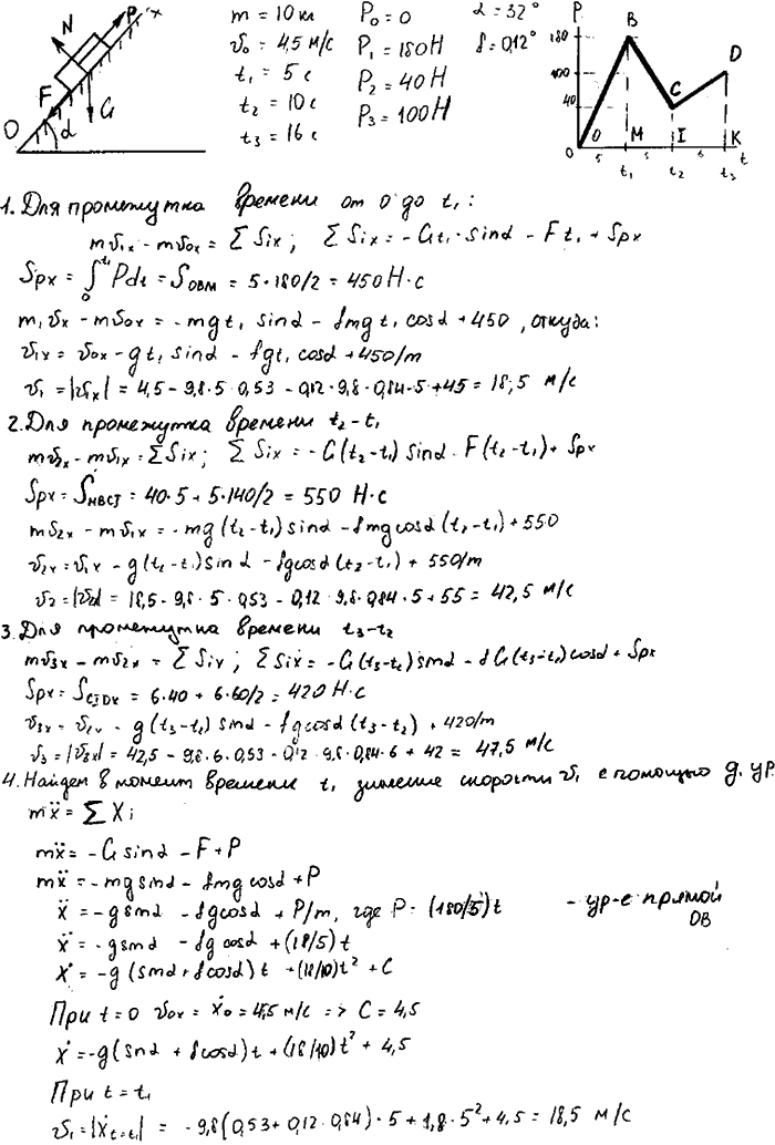 Яблонский задание Д5..., Задача 14711, Теоретическая механика