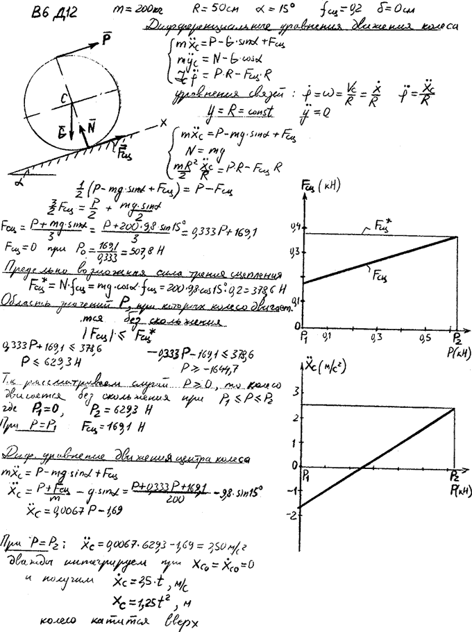 Яблонский задание Д1..., Задача 14937, Теоретическая механика