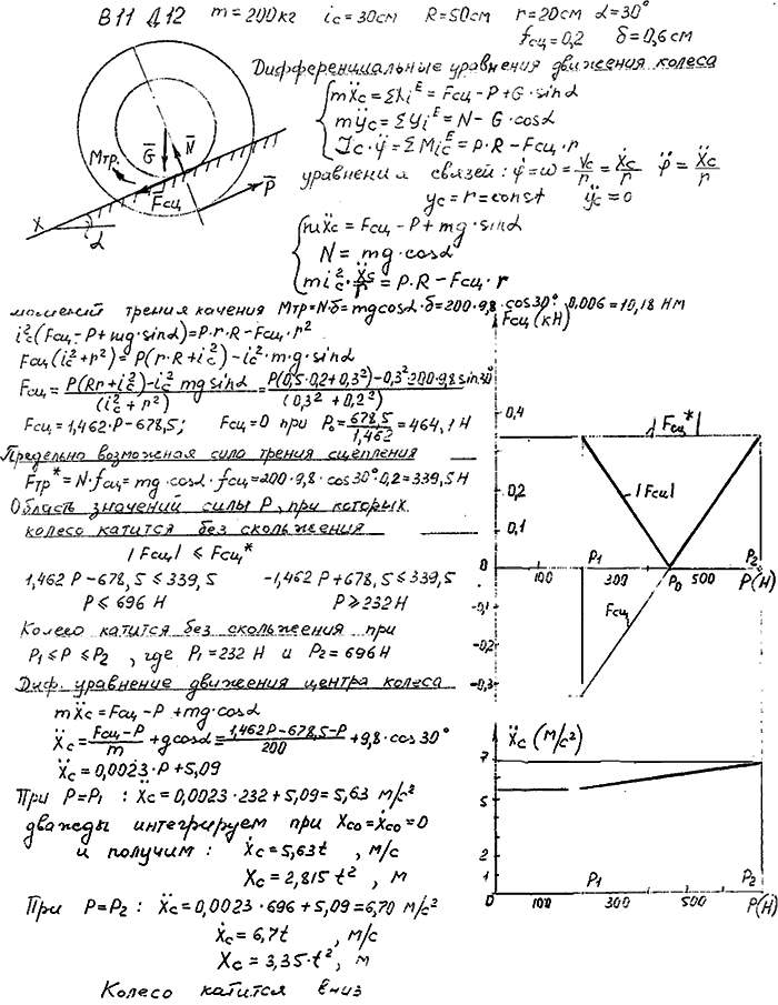 Яблонский задание Д12..., Задача 14942, Теоретическая механика