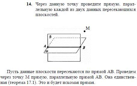 Через данную точку проведите прямую, параллельную каждой из двух ..., Задача 1930, Геометрия