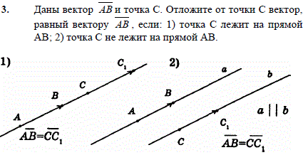 Даны вектор AB и точка C. Отложите от точки C вектор, равный вектору AB , если точка C лежи..., Задача 2532, Геометрия