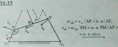 Стержни O1A и O2B, соединенные со стержнем AB посредством шарниров A и B, могут вращаться вокруг неподвижных точек O1 и O2, оставаясь в одной п..., Задача 3064, Теоретическая механика