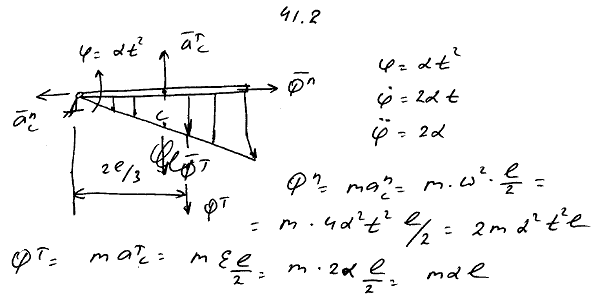 Тонкий прямолинейный однородный стержень длины l и массы M вращается вокруг оси, проходящей перпендикулярно стержню через его кон..., Задача 3894, Теоретическая механика