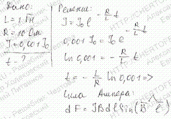 Цепь состоит из катушки индуктивностью L1 = 1 Гн и сопротивлением R = 10 Ом. Источник тока можно отключать, не..., Задача 5316, Физика