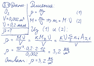 В сосуде вместимостью V=2 л находится кислород, количество вещества которого р..., Задача 6117, Физика