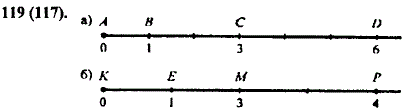 Начертите координатный луч и отметьте на нем точки: А(0), В( 1), C(3), D(6), если единичный отрезок равен 1 см; К(0), E(1), М(..., Задача 9959, Математика