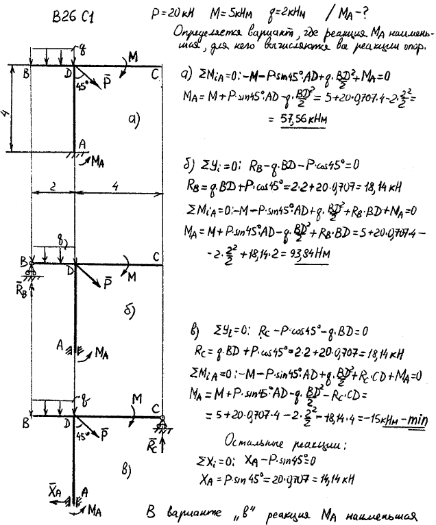 Яблонский задание C1..., Задача 14027, Теоретическая механика