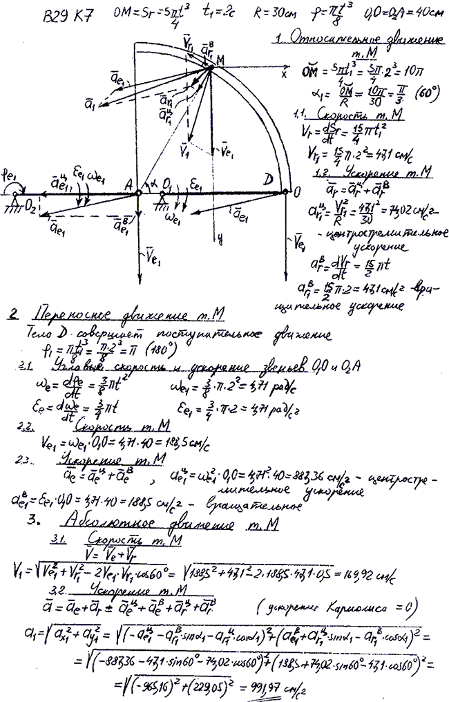 Яблонский задание К7..., Задача 14511, Теоретическая механика