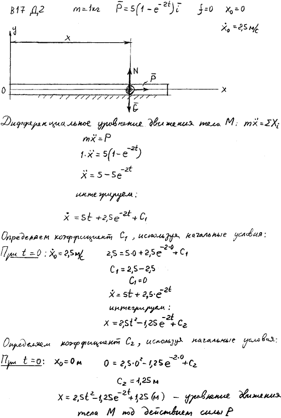 Яблонский задание Д2..., Задача 14628, Теоретическая механика