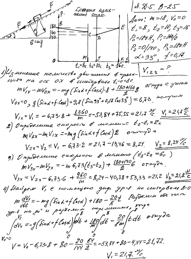 Яблонский задание Д5..., Задача 14732, Теоретическая механика