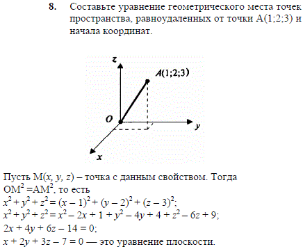 Даны точки d 7 8 и r. Уравнение геометрического места точек равноудаленных. Уравнение геометрического места точек равноудаленных от двух данных. Составить уравнение геометрического места точек. Геометрическое место точек пространства.