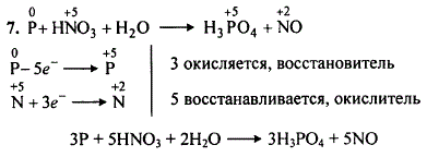 Взаимодействие фосфора с азотной кислотой описывается следующей схемой P + HNO3+ H2O-H3PO4 + NO. Составьте уравне..., Задача 7657, Химия